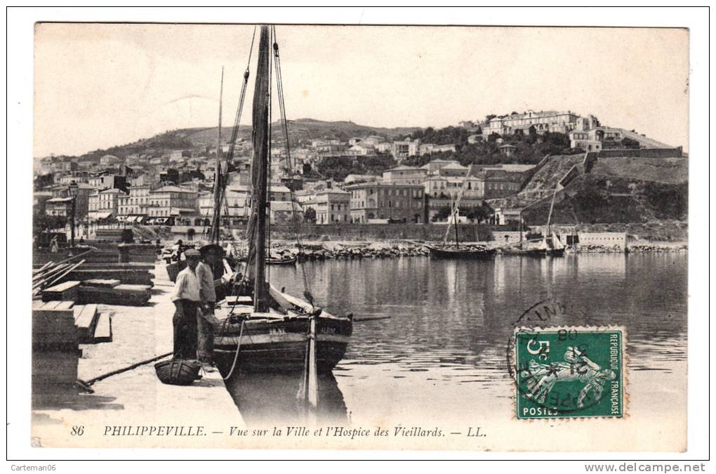 Algérie - Philippeville - Vue sur la ville et l'hospice des vieillards