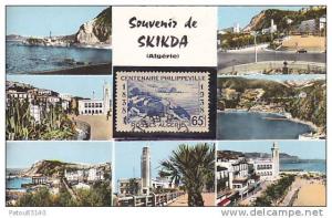 ALGERIE. SKIKDA.  MULTIS VUES AVEC TIMBRE.