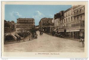 (Algérie) Philippeville 012, EPA 4, Rue Nationale, dÂ’un carnet à souche, non voyagée, bon état