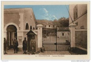 (Algérie) Philippeville 008, EPA 15, Caserne dÂ’Artillerie, dÂ’un carnet à souche, non voyagée, bon état