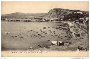 ALGERIE - PHILIPPEVILLE Le Port et la Plage