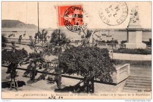 Algerie Philippeville Le Monument du 3eme Zouaves et le Square de la Republique