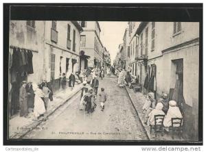 CPA Philippeville, Rue de Constantine