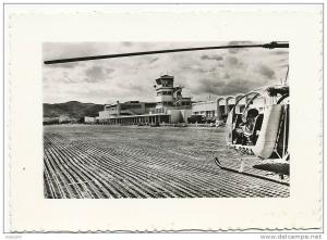 Philipeville 14 H L' Aeroport Aerodrome avec Helicoptère F OBCA année 50 Airport