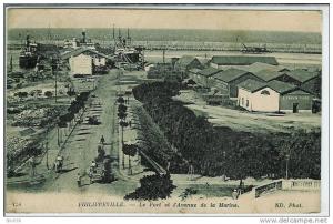 ALGERIE-LE PORT ET L'AVENUE DE LA MARINE