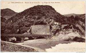 ALGERIE / ALGERIEN    PHILIPPEVILLE  Route de la Corniche - La Plage du Pont Romain