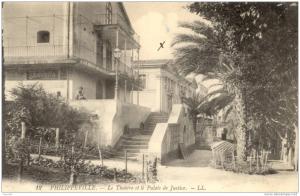 CPA - Philippeville - Le Théâtre et le palais de Justice