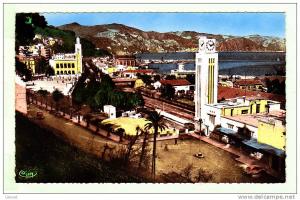 CPSM ALGERIE PHILIPPEVILLE Vue sur la gare et l´hotel de ville