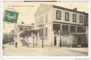Algérie Philippeville 1908 - le collège