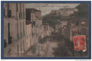 ALGERIE SKIKDA - CP ANIMEE PHILIPPEVILLE - LA RUE D'AUSTERLITZ - COLLECTION C. MATTARESE N° 11 - CIRCULEE EN 1914