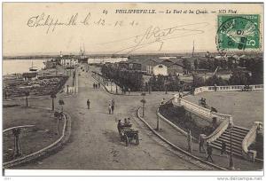 CPA  -  Algérie  -     PHILIPPEVILLE   -   Le Port et les Quais    (Attelage, jolie vue)