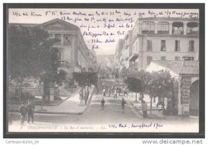 CPA Philippeville, La Rue d'Austerlitz