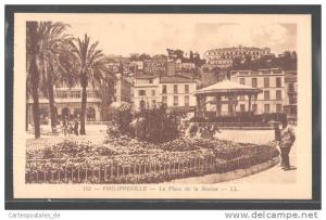 CPA Philippeville, La Place de la Marine