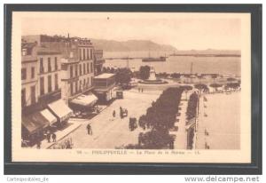 CPA Philippeville, La Place de la Marine