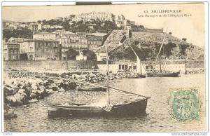 Philippeville Skikda - les remparts de l'hôtel civil - bateau