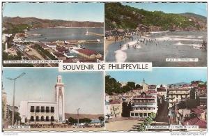 PHILIPPEVILLE (ALGERIE) Souvenir . Carte Multivues de 1957 CPSM
