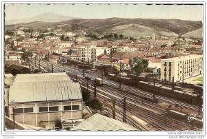 algérie - SOUK  AHRAS    -  vue génerale  ( la gare ,chemin de fer )