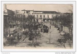 SOUK AHRAS - Place Thagaste, animata - cartolina FP V 1906