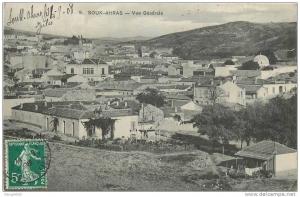 ALGERIE   SOUK AHRAS  vue générale       2 scans