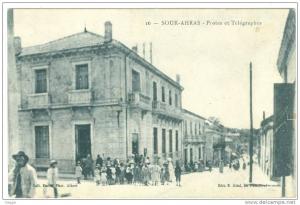 °°° ALGERIE - SOUK AHRAS - POSTES ET TELEGRAPHES °°°