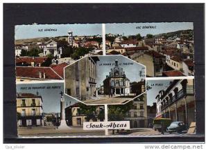 ALGERIE Souk Ahras Multivue, Vue Générale, Place Monument aux Morts, Mairie, Théatre, ed Rayber 1542, CPSM 9x14, 1960