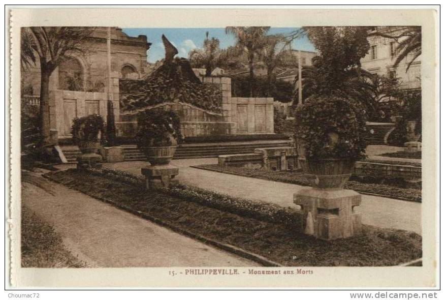 (Algérie) Philippeville 009, EPA 15, Monument aux Morts, dÂ’un carnet à souche