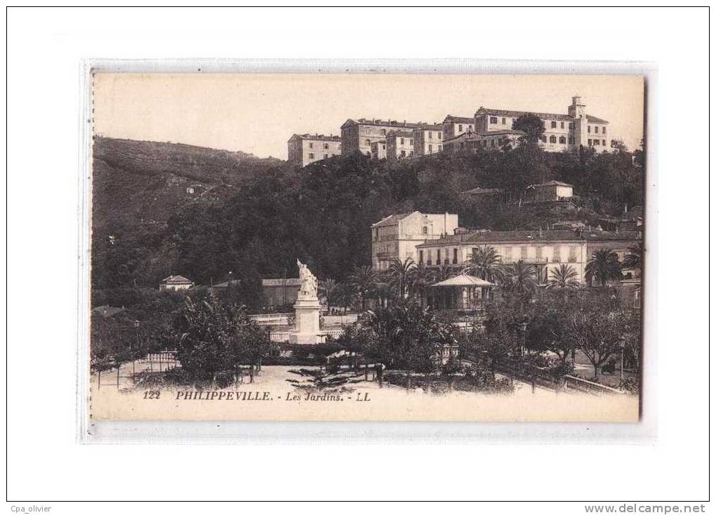 ALGERIE Philippeville, Jardins, Vue Générale, ed LL 122, 191?