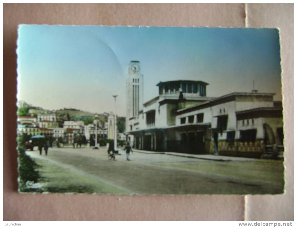 CPSM   PHILIPPEVILLE N°10  VUE SUR LA GARE  - ECRITE EN 1956