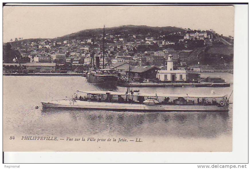 Philippeville, Vue sur la Ville prise da la Jette  ca. 1925