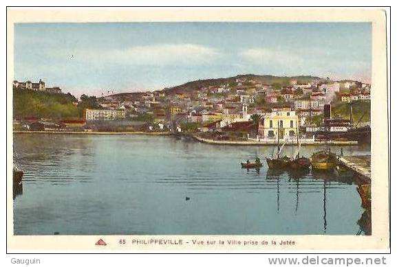 CPA - PHILIPPEVILLE - VUE SUR LA VILLE PRISE DE LA JETEE - Edition C.A.P. Paris / N° 65