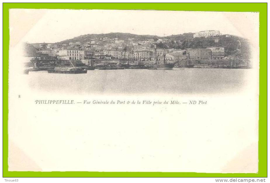ALGERIE - PHILIPPEVILLE (SKIKDA) - Vue Générale du Port & de la Ville prise du Môle