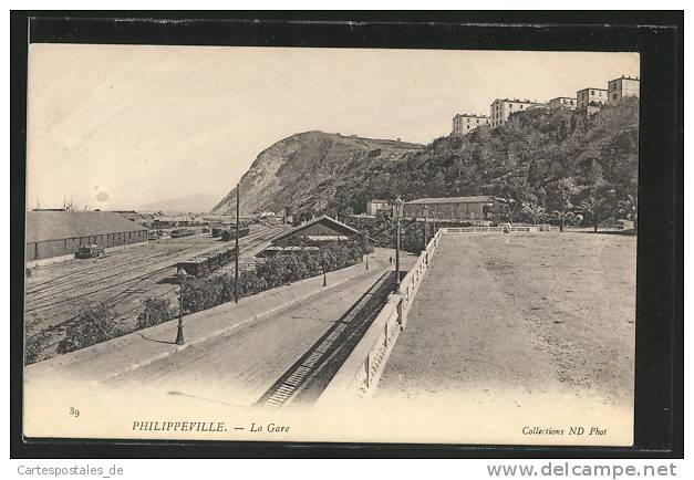 CPA Philippeville, La Gare
