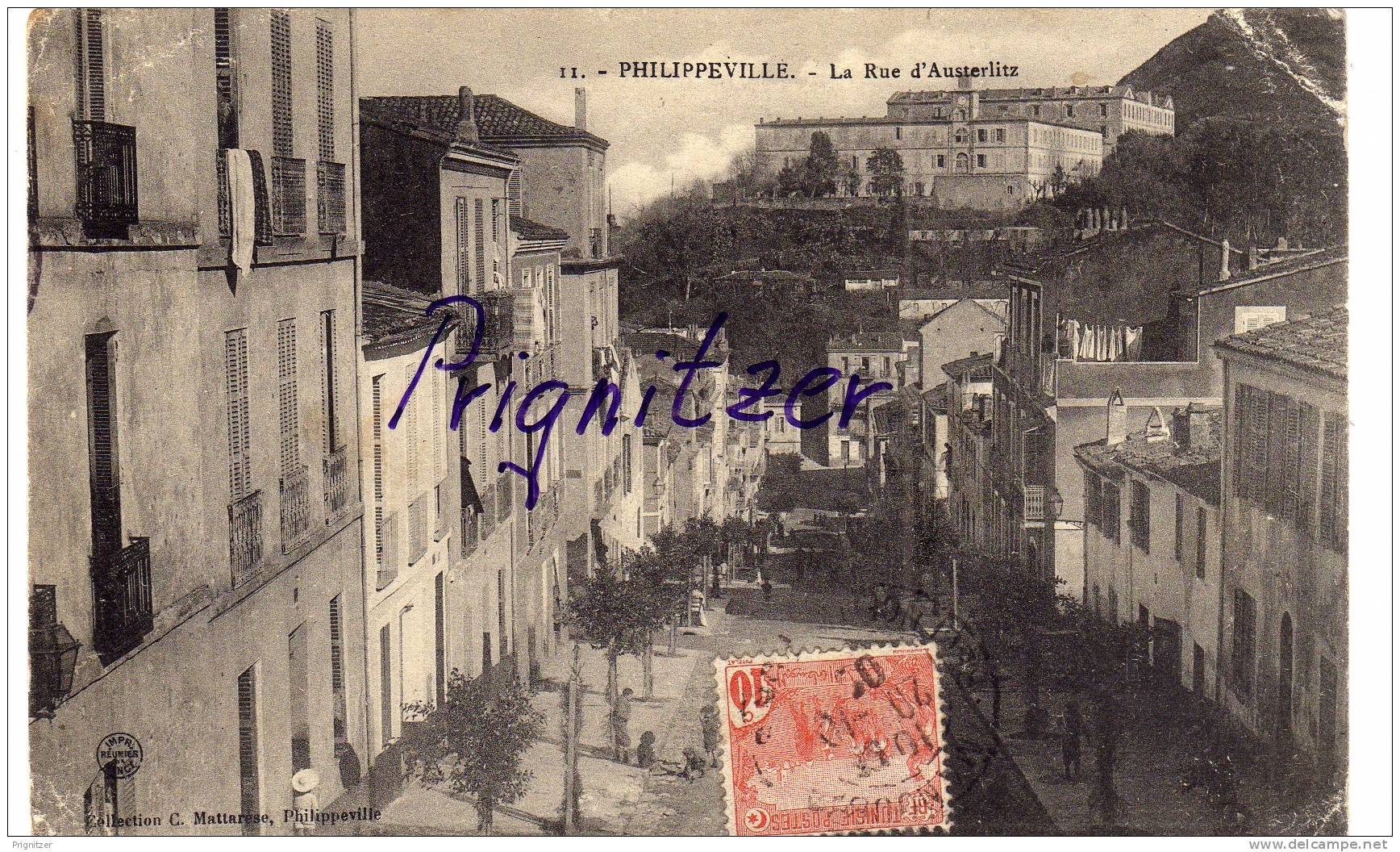 ALGERIE / ALGERIEN    PHILIPPEVILLE - La Rue d'Austerlitz