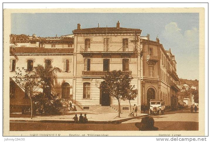 4 - PHILIPPEVILLE - POSTES ET TELEGRAPHE ( Animées ) ALGERIE