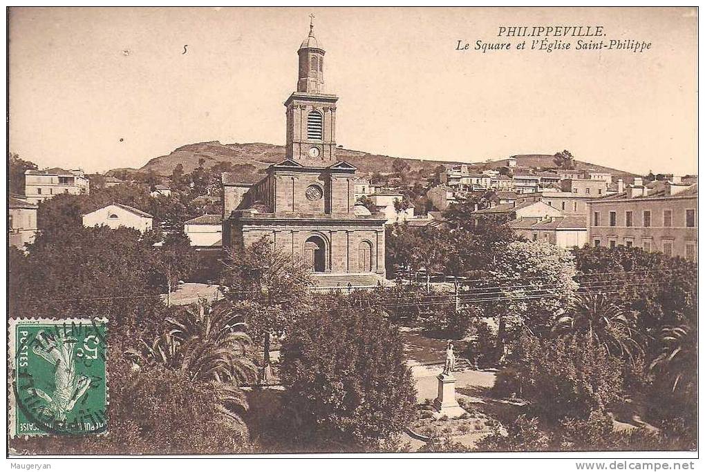 PHILIPPEVILLE - Le  Square  et  l' Eglise  Saint  Philippe