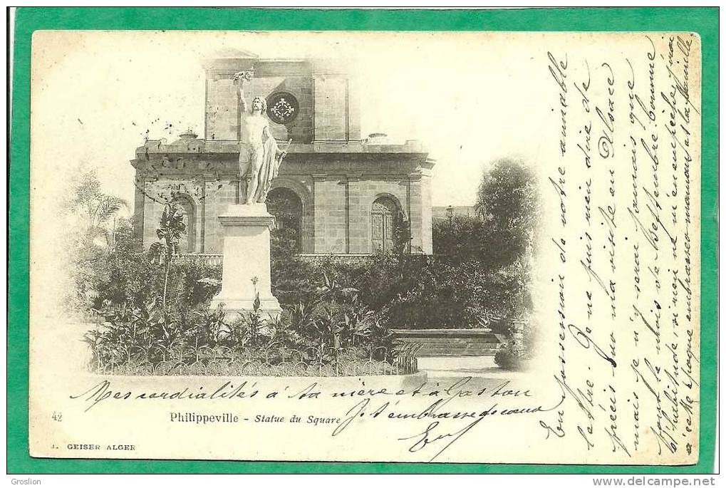 PHILIPPEVILLE  - STATUE DU SQUARE