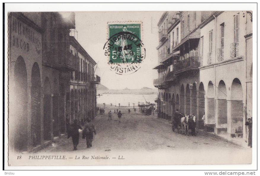 Algérie   PHILIPPEVILLE   La rue nationale