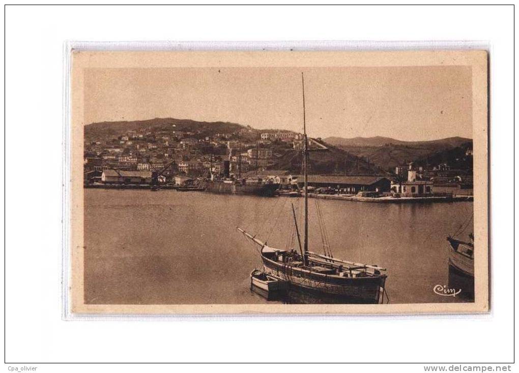 ALGERIE Philippeville Vue Générale, Entrée du Port, Gare Maritime, Voilier, ed CIM, 1942