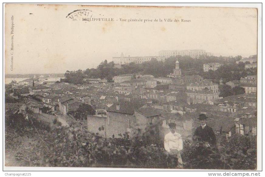 CPA ALGERIE PHILIPPEVILLE Vue Géérale prise de la Villa des Roses 1909
