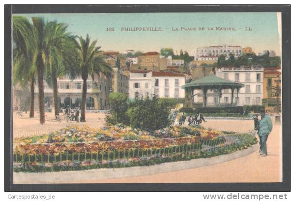 CPA Philippeville, La Place De La Marine