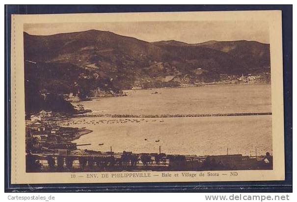 CPA Philippeville, Baie et Village de Stora