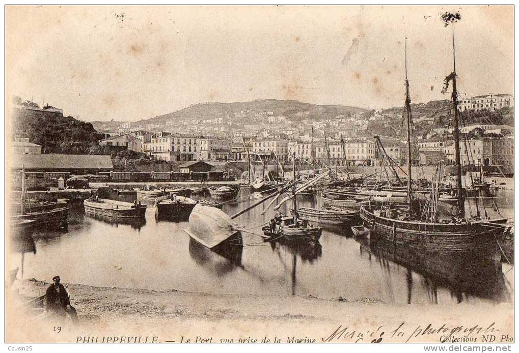 ALGERIE - PHILIPPEVILLE - LePort vue prise de la Marine