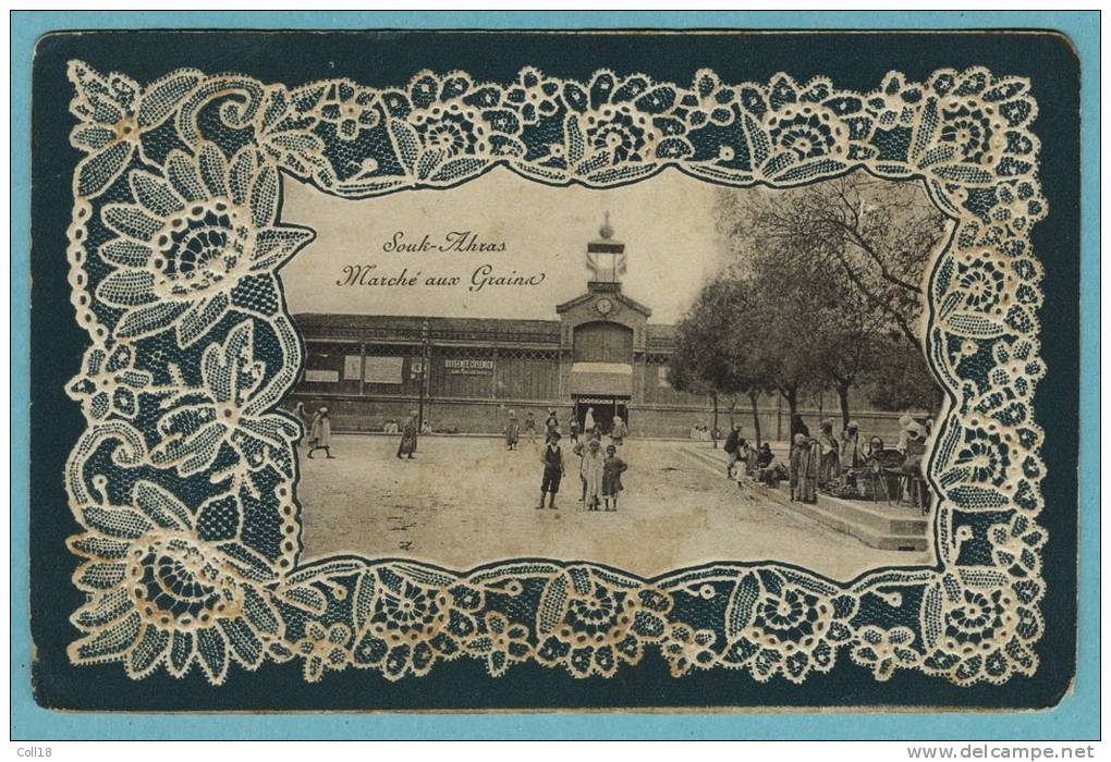 CPA Souk Ahras ( relief ) - cachet au dos 3ème  reg. de Zouaves