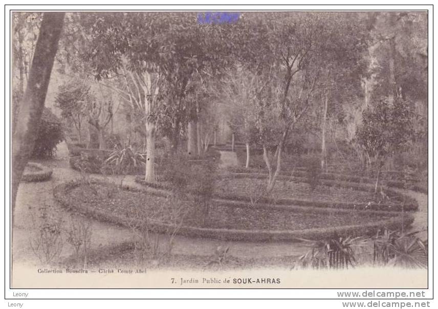 CPA d' ALGERIE - Jardin Public de SOUK-AHRAS - Collection BOUSDIRA