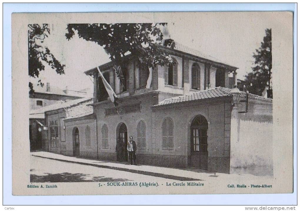 cpa SOUK - AHRAS   le cercle militaire 191?