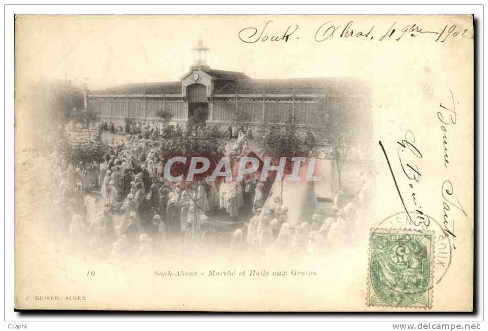 CPA Souk Ahras Marche Et Halle Aux grains