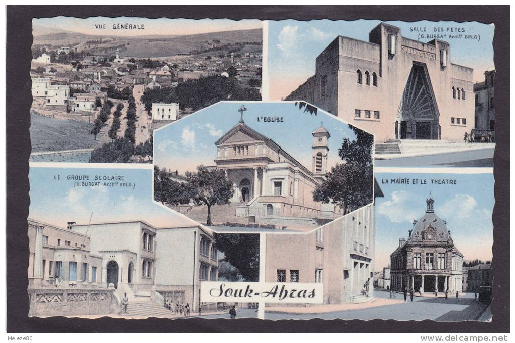 Algérie  SOUK-AHRAS  cpsm MULTIVUES  vers 1950