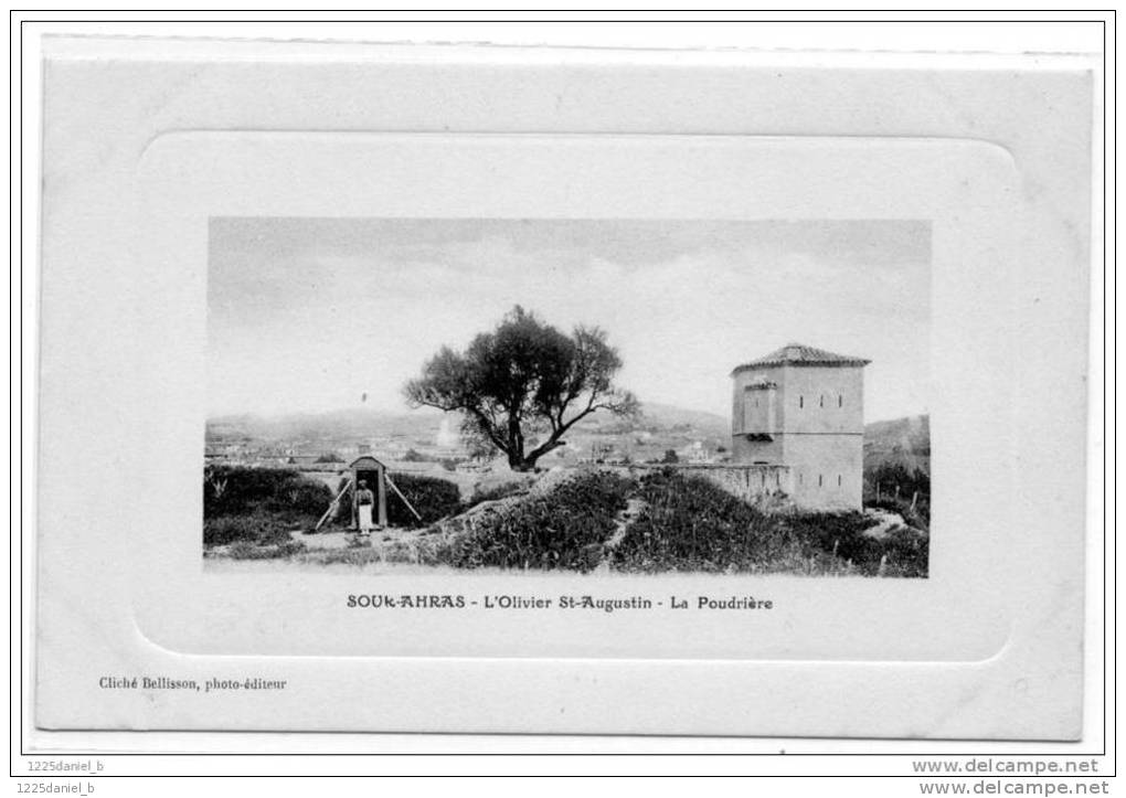 CPA  ALGERIE   SOUK AHRAS   l olivier st augustin la poudriere