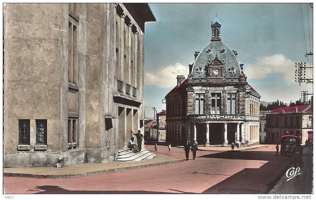 ALGERIE -  Souk Ahras  La Mairie et le Théâtre