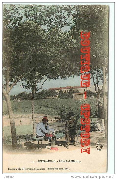 ALGERIE - SOUK AHRAS - Visuel Unique sur D* - Hopital Militaire - Dos Scané
